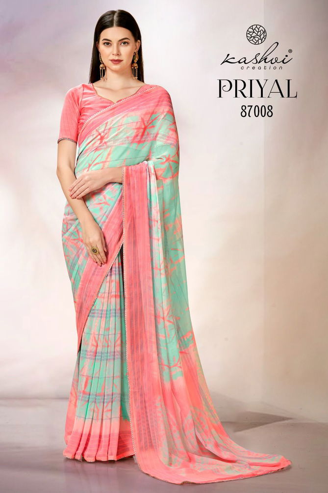 Kashvi Priyal By Lt Fabric Georgette Sarees Catalog